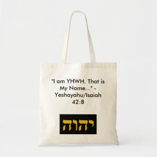 Namn av YHWH Tote/Bag Tygkasse