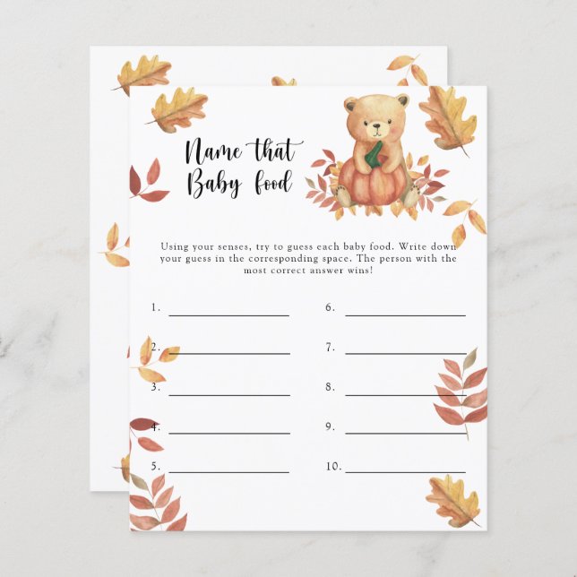 Namn, baby matduschspel (Fram/baksida)