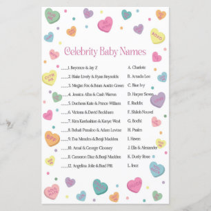 Namn Baby Shower Game 