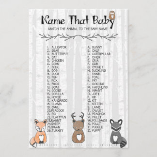 Namn Baby-spelet Inbjudningar