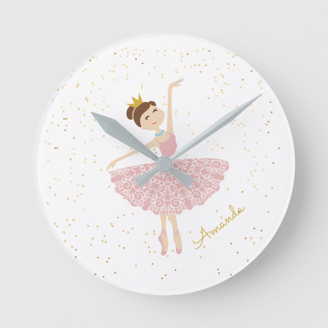 namn ballerina personifierar klockan rund klocka (Framsida)
