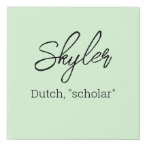 Namn Betydelse Canvas