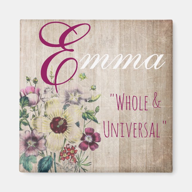 Namn Betyder magnet, Emma "Hel & Universal" Magnet (Framsidan)