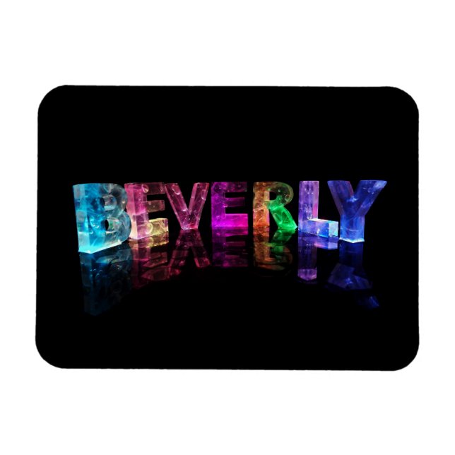 Namn Beverly i 3D Ljus Magnet (Horisontell)
