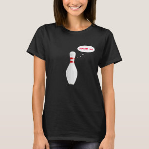 Namn Black, Dam Bowling Pin Tecknad Team Black T Shirt