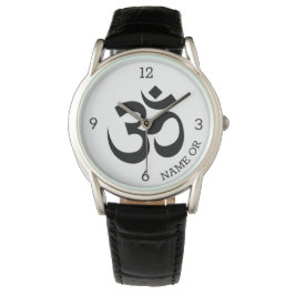 Namn, Black Om Symbol Classic Masculine Armbandsur