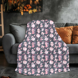 Namn Blanket Rosa Cute Halloween Fleecefilt