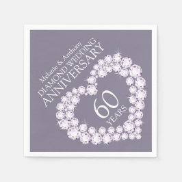 Namn-blöjor från Diamond Bröllop Pappersservett