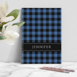 Namn Blue & Black Checks Play Gingham Mönster Not