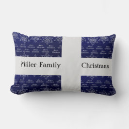 Namn Blue Blunflake i julfamiljen Helgdag Lumbarkudde