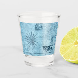 Namn, Blue Faux Old World Map 1,5 oz