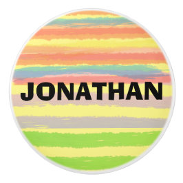 NAMN Blue Orange Grönt Rand keramik Knob,  Knopp