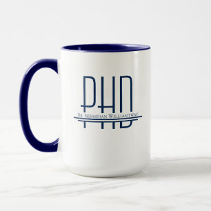 Namn Blue PhD Mugg