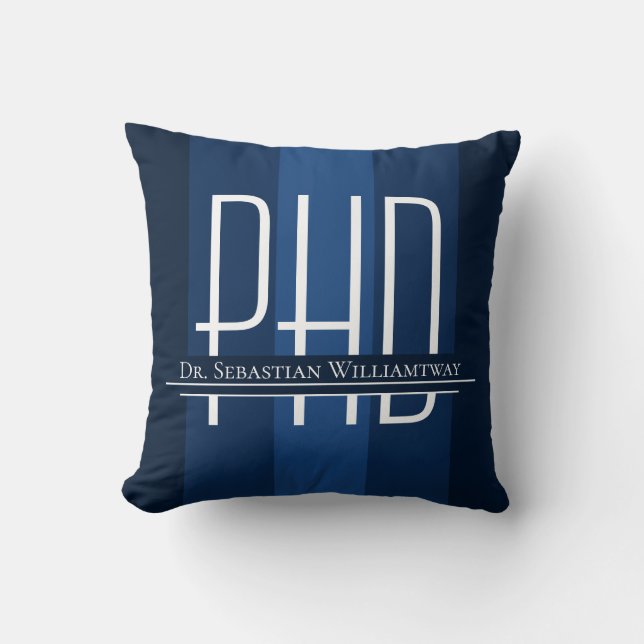 Namn Blue Studenten PhD Kudde (Framsida)