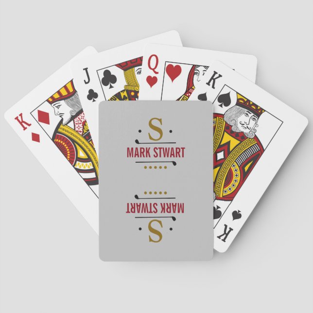 Namn Brand Monogram Casinokort (Baksidan)