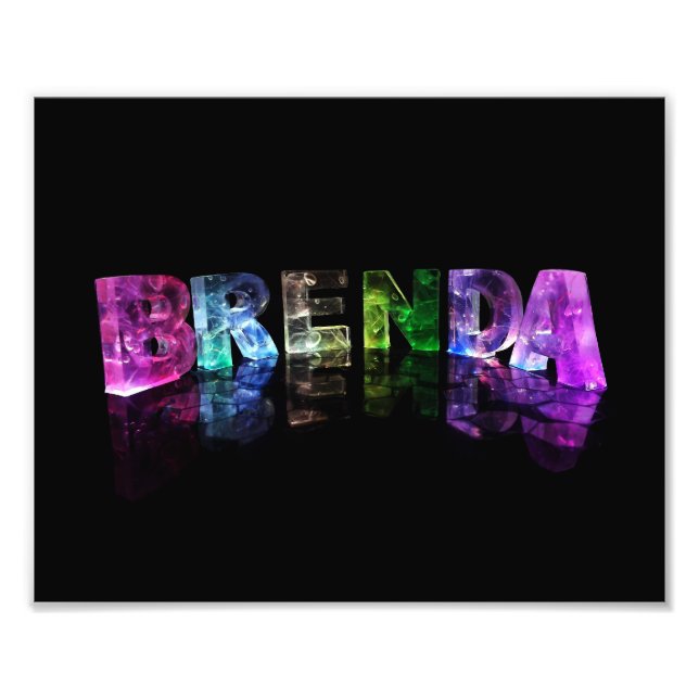 Namn Brenda i 3D Ljus Fototryck (Framsidan)