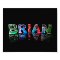 Namn Brian i 3D Ljus
