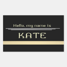 Namn bricka-dekal Hej min namn är