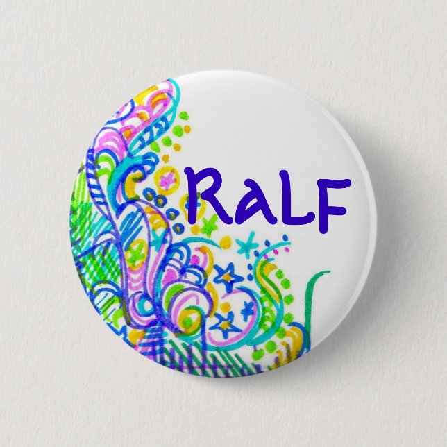 Namn bricka för Doodlebugsblåttgrafitti Knapp (Framsida)