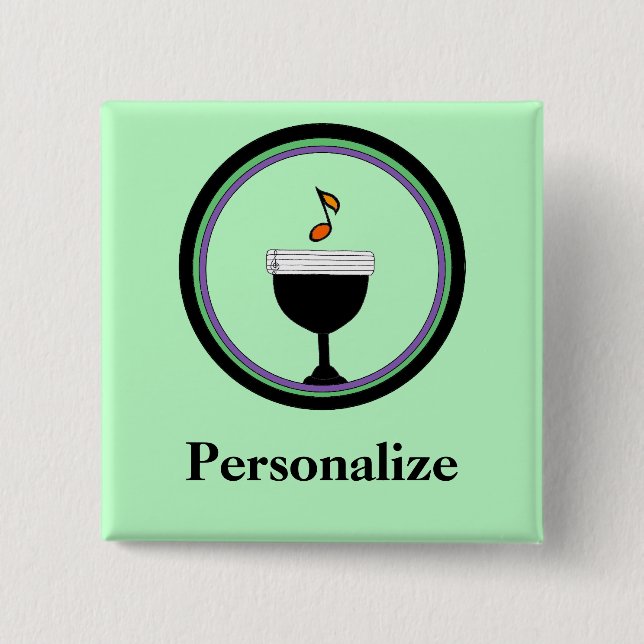 Namn bricka för musikbägare UU personifierar Knapp (Framsida)