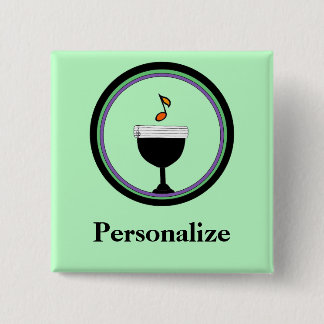 Namn bricka för musikbägare UU personifierar Knapp