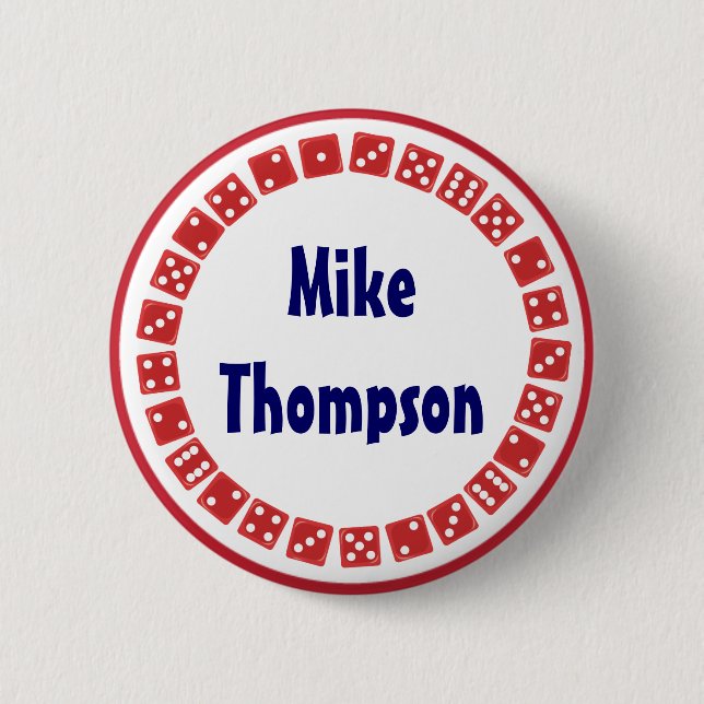 Namn bricka för Vegas modig natttärning Knapp (Framsida)