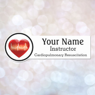 Namn bricka med Anpassningsbar för  av CPR Heart-L Namnbricka