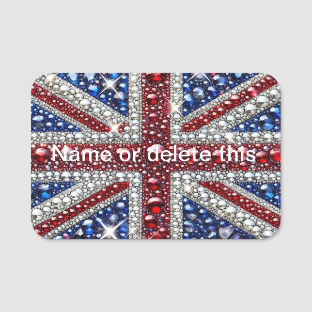 Namn bricka med British Färg Namnbricka (Framsida)