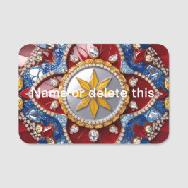 Namn bricka med Colombia Färg Namnbricka