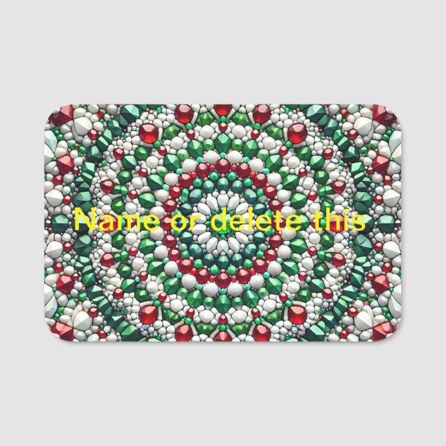 Namn bricka med italienska Färg Namnbricka (Framsida)