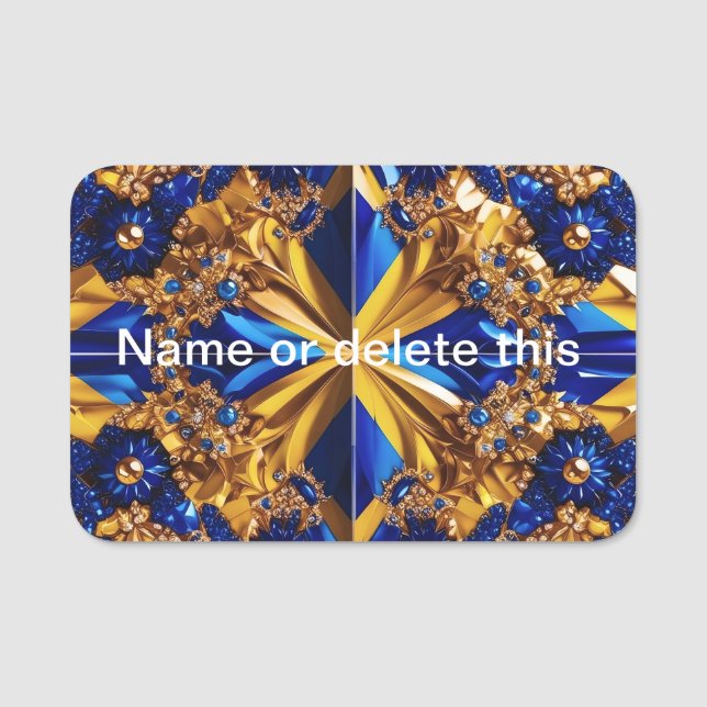 Namn bricka med Sverige Färg Namnbricka (Framsida)