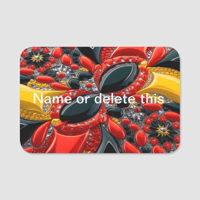 Namn bricka med Tysklanda Färg Namnbricka (Framsida)