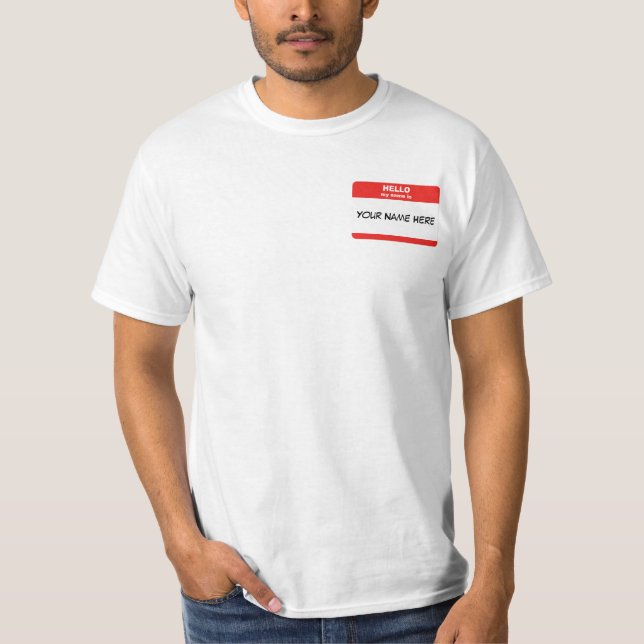 Namn bricka tee shirt (Framsida)
