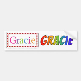 Namn brickaGracie klistermärke