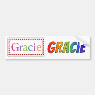 Namn brickaGracie klistermärke
