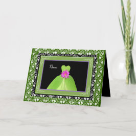 NAMN - Bridesmaid Inbjudan LIME GREEN Gown