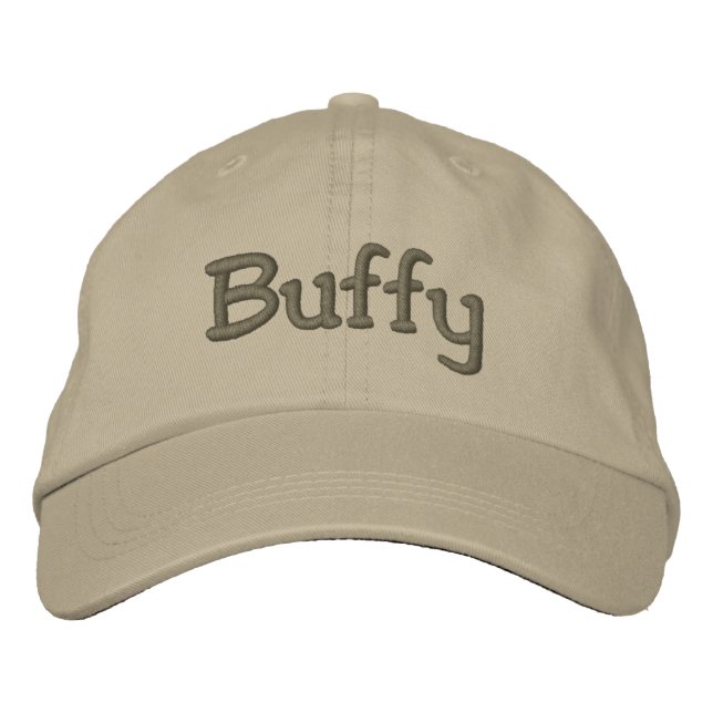 Namn Buffy Embroized Baseball Cap / Hat Broderad Keps (Framsida)
