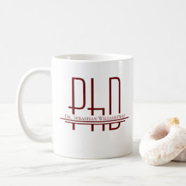 Namn Burgundy PhD Studenten Kaffemugg