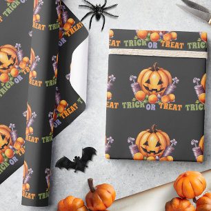 Namn Bus eller godis-taloky Pumpkin Halloween Cand Presentpapper