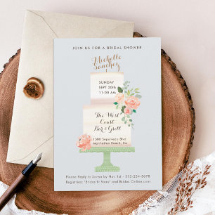 Namn Cake Topper Watercolor Blommigt Möhippa Inbjudningar
