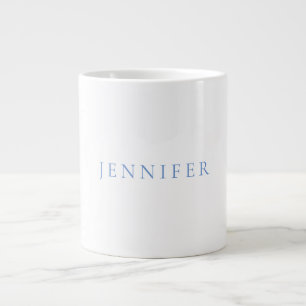 Namn Calligraphy Script Plain Simple Blue Jumbo Mugg