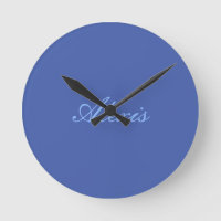 Namn Calligraphy Script Plain Simple Blue