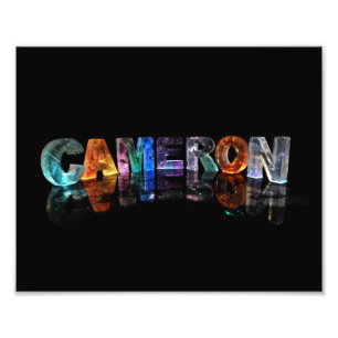 Namn Cameron i utsmyckade brev Fototryck