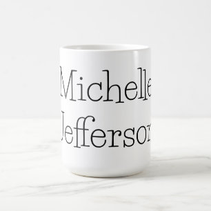 Namn-Chicen för Trendig Black & White Kaffemugg