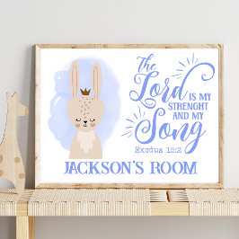 Namn Christian Cute Bunny Rabbit Bible Quote Poster