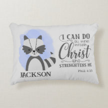 Namn Christian Cute Woodland Baby Raccoon Quote