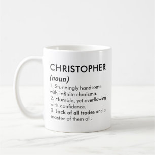 Namn Christopher, Redigerbart namn, Anpassat namn Kaffemugg