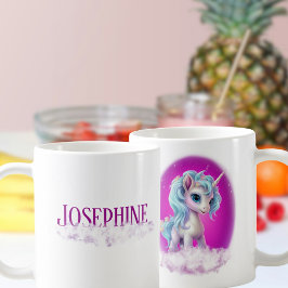 Namn Cloud Unicorn Rosa Kaffemugg