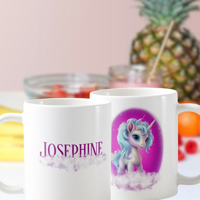 Namn Cloud Unicorn Rosa Kaffemugg (Skapare uppladdad)