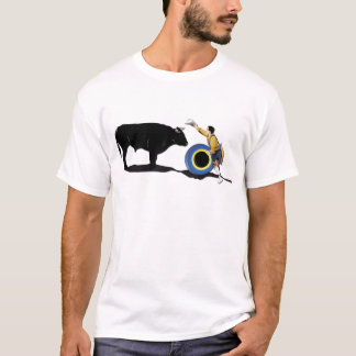 NAMN: Clown och Tjur-Ingen-Text T-shirt